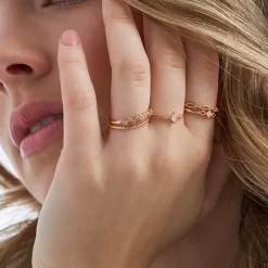 Ring-Set - Golden Sparkles