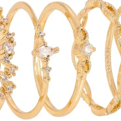 Ring-Set - Golden Sparkles