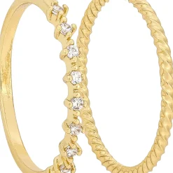 Ring-Set - Golden Zirkonia