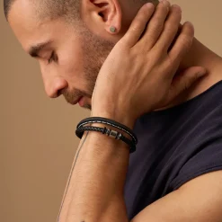 *SAV*Herren Armband - Bold Black
