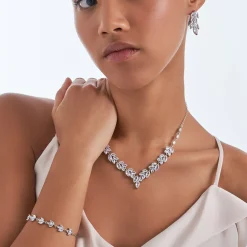 Schmuckset - Zirconia Leaves